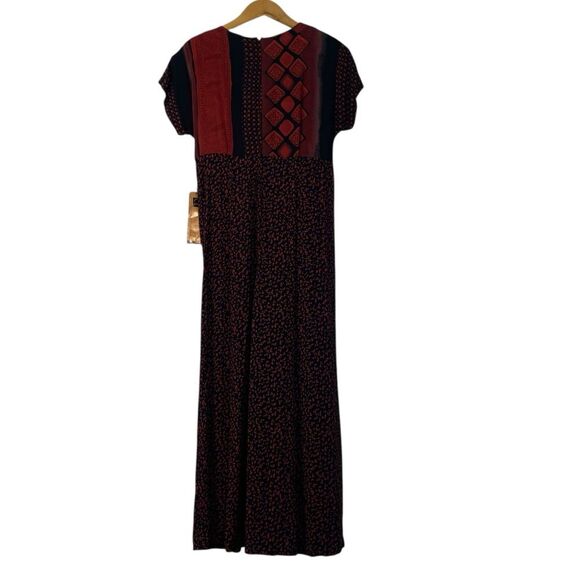 Vintage‎ Carole Little Artsy Jumpsuit Sz 6 NEW Wide Leg Geometric Print Boho - Picture 8 of 11